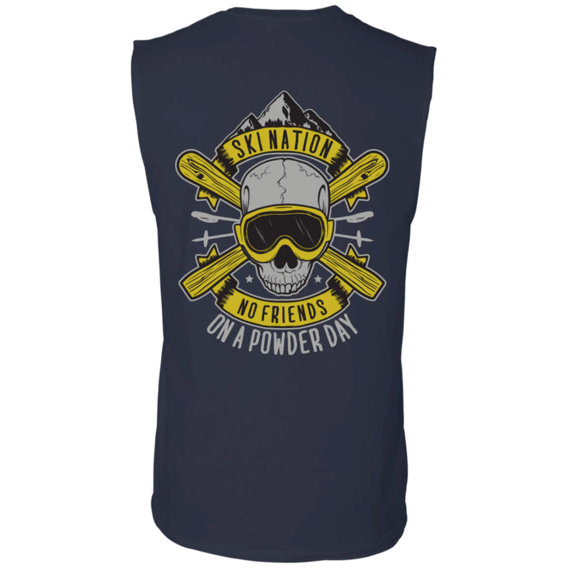 Ski Nation - No Friends On Powder Day Tank Tops - Powderaddicts