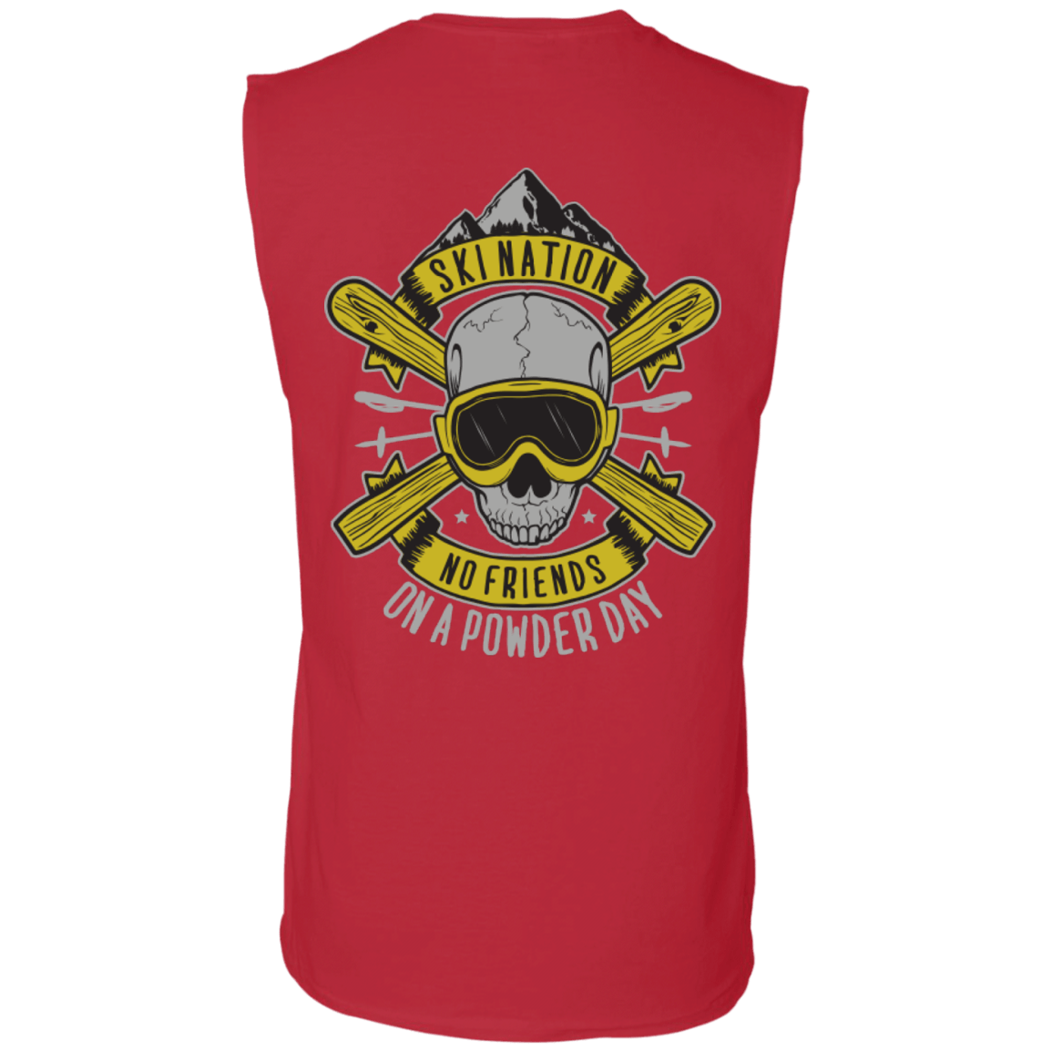 Ski Nation - No Friends On Powder Day Tank Tops - Powderaddicts