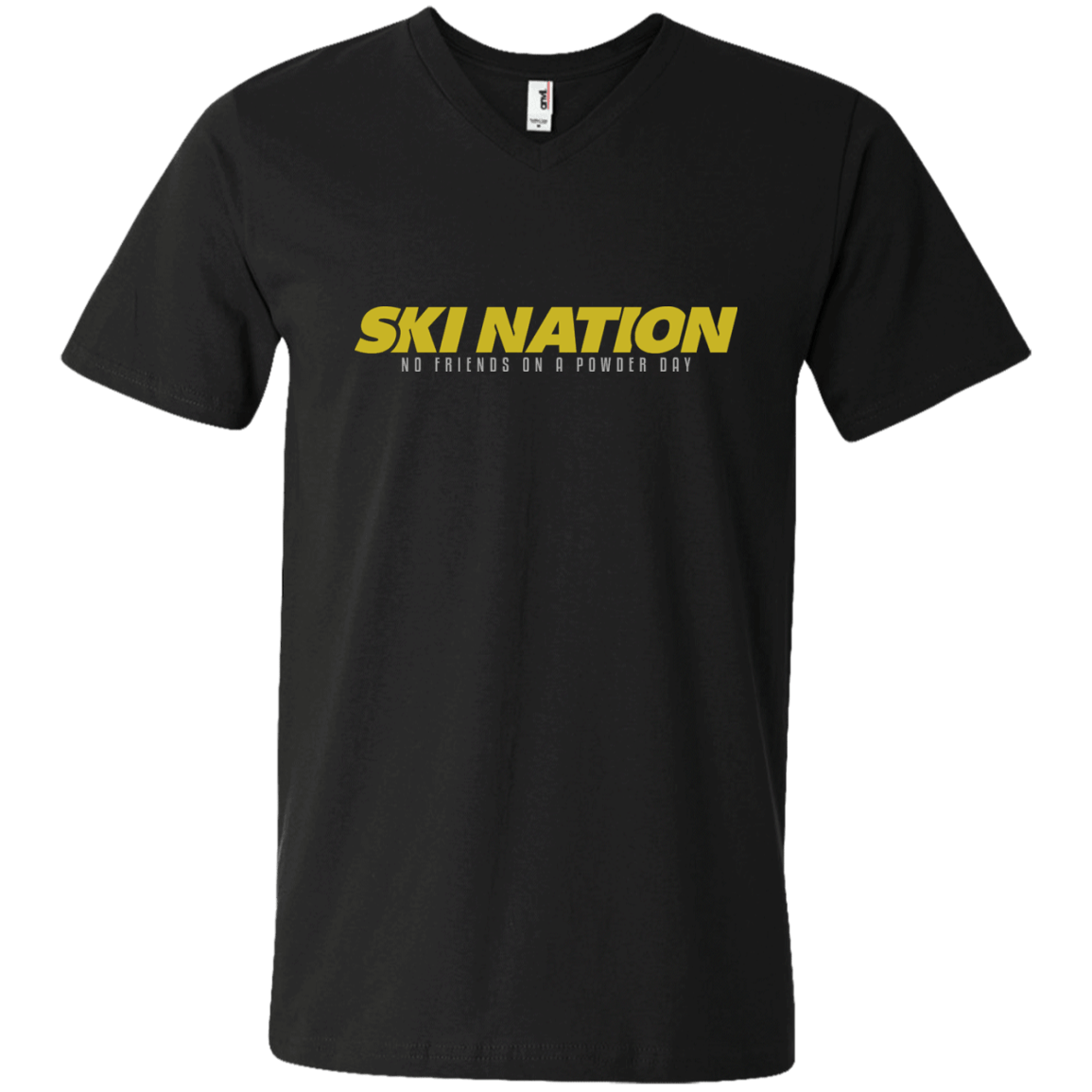 Ski Nation - No Friends On Powder Day Tees - Powderaddicts