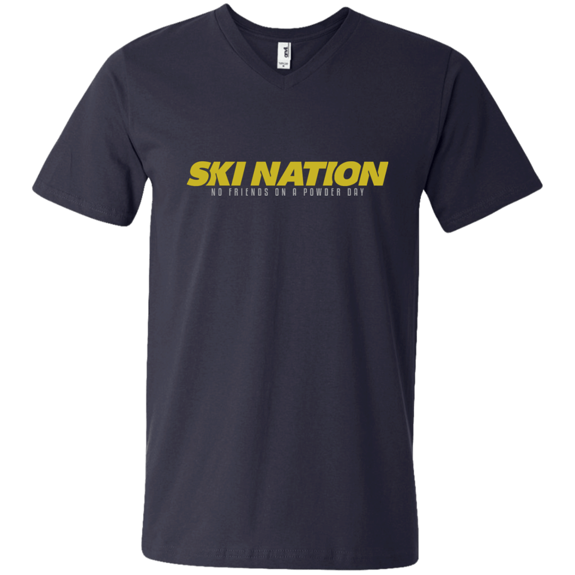 Ski Nation - No Friends On Powder Day Tees - Powderaddicts