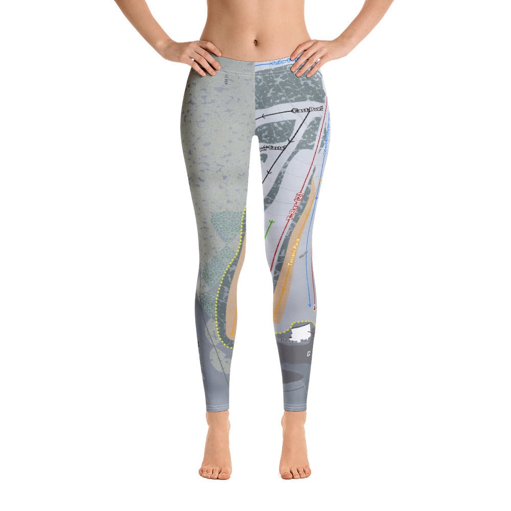 Ski Ward, Massachusetts Ski Trail Map Women's Base Layer Bottom - Powderaddicts