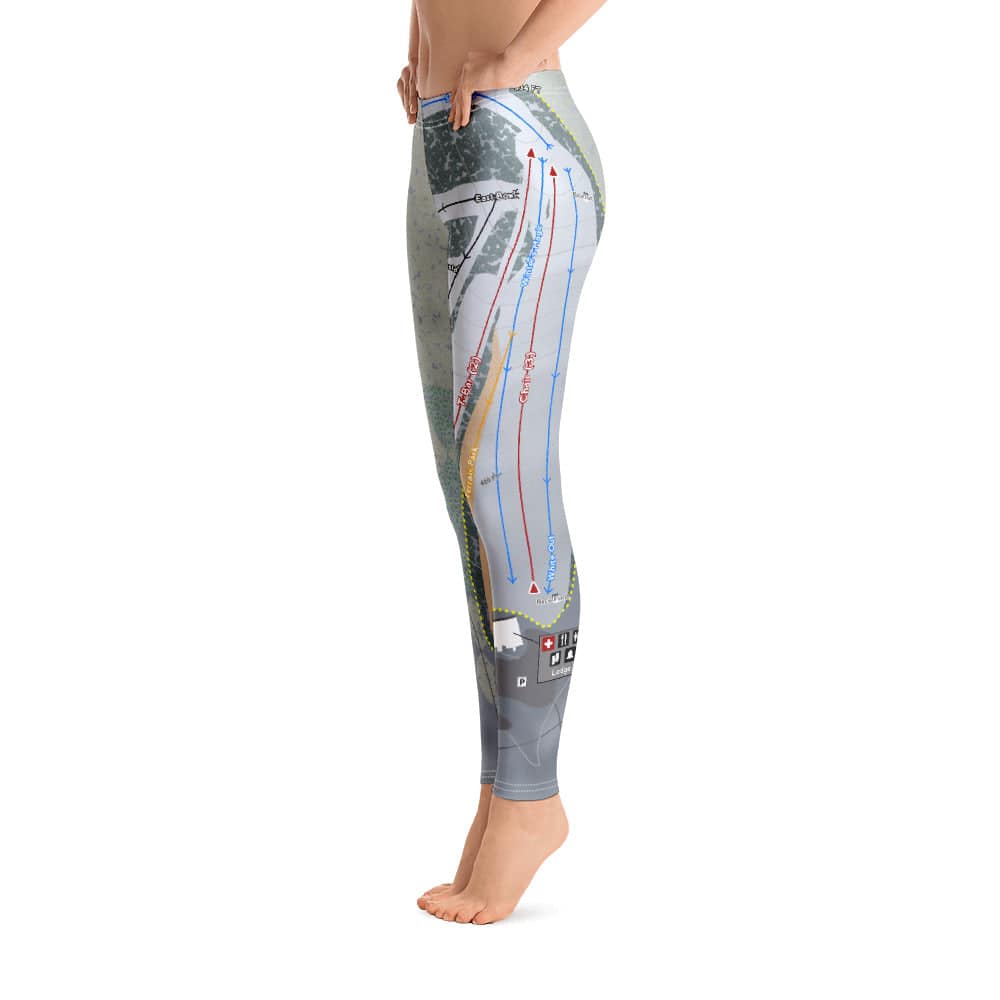 Ski Ward, Massachusetts Ski Trail Map Women's Base Layer Bottom - Powderaddicts