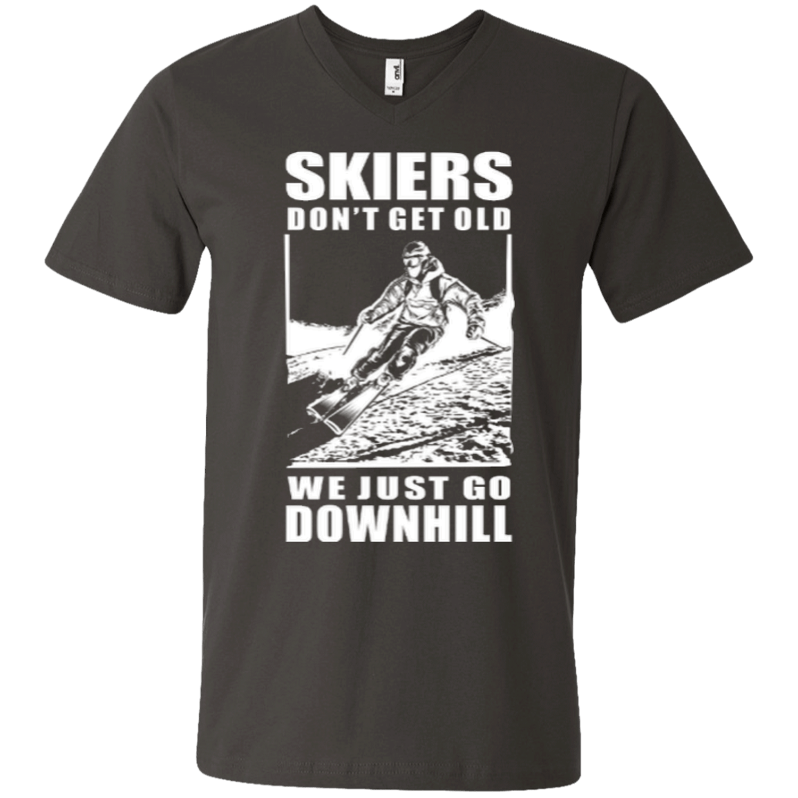 Skiers Dont' Get Old We Just Go Downhill Tees - Powderaddicts