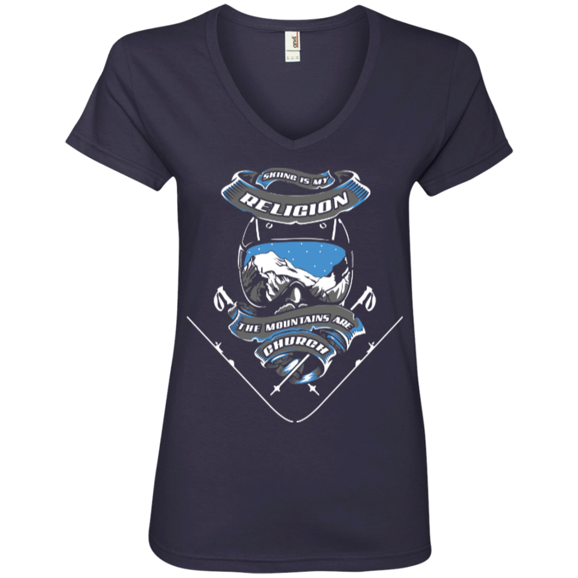 Skiing Is My Religion Ladies Tees - Powderaddicts