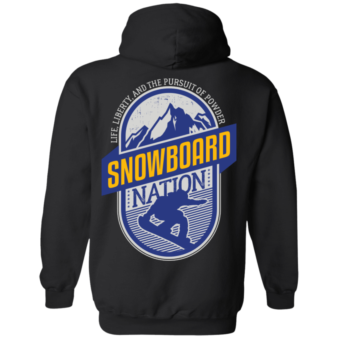 Snowboard Nation (Blue) Hoodies - Powderaddicts