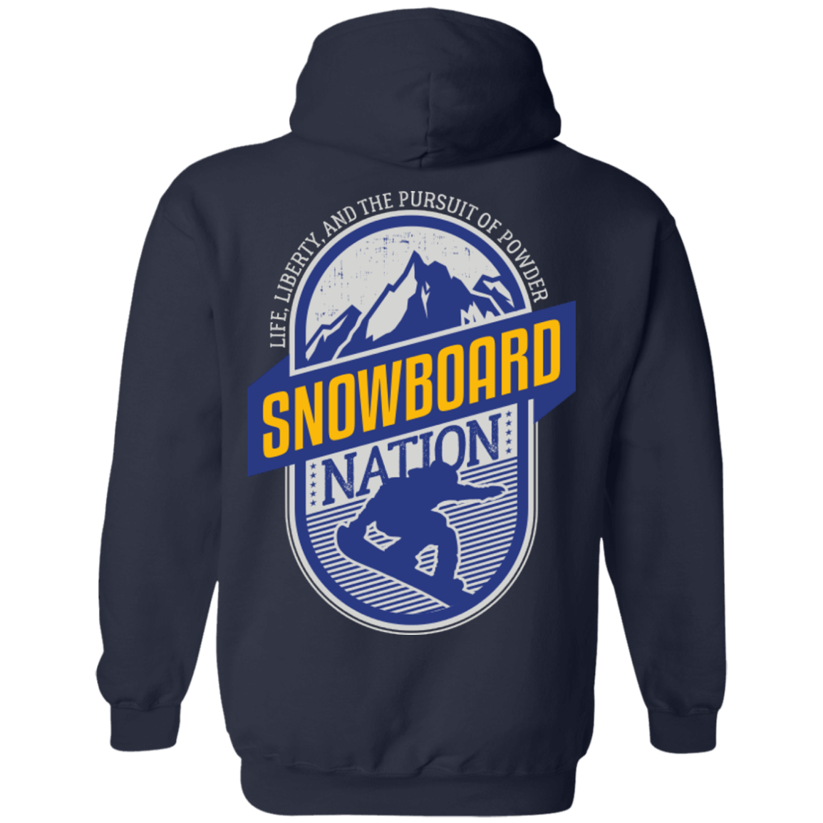 Snowboard Nation (Blue) Hoodies - Powderaddicts