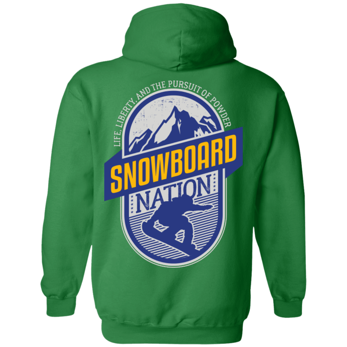 Snowboard Nation (Blue) Hoodies - Powderaddicts