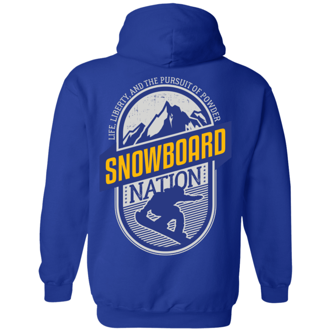 Snowboard Nation (Blue) Hoodies - Powderaddicts