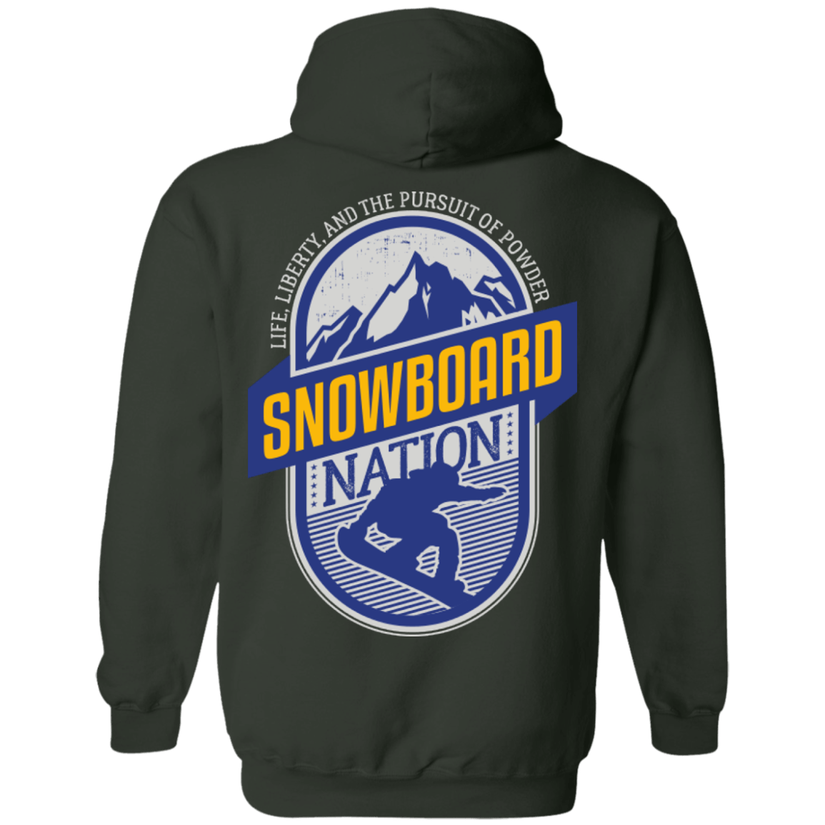 Snowboard Nation (Blue) Hoodies - Powderaddicts