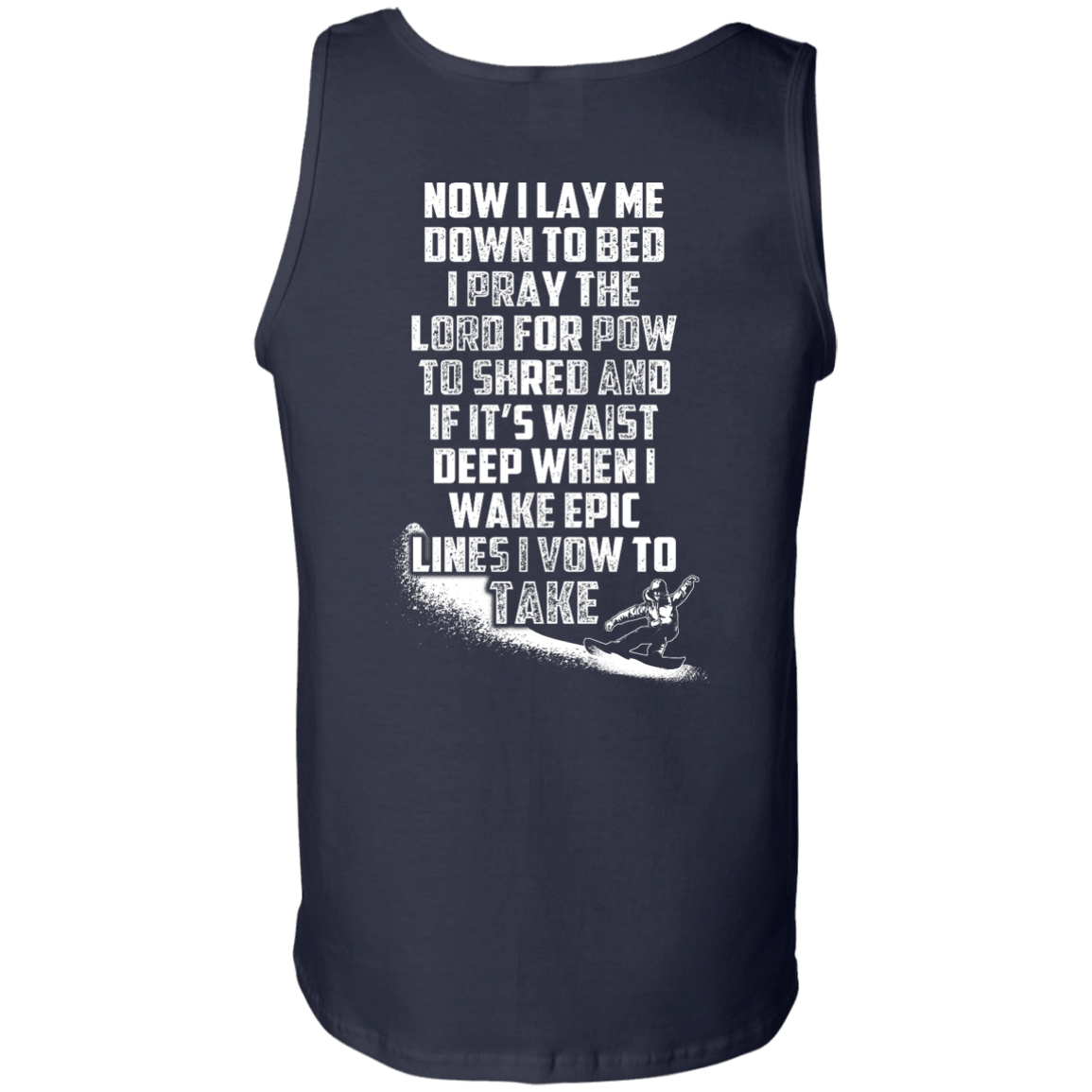 Snowboarder's Prayer Tank Tops | Powderaddicts