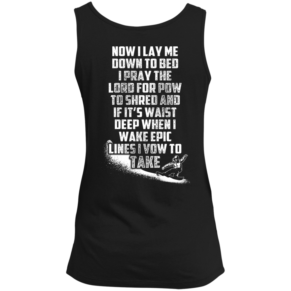 Snowboarder&#39;s Prayer Tank Tops - Powderaddicts