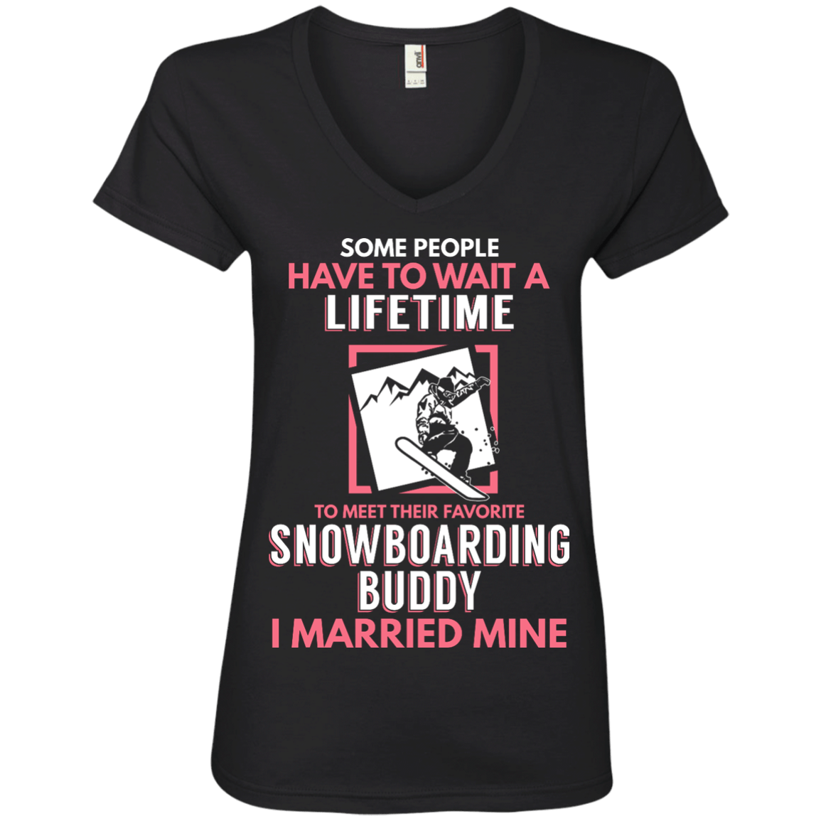 Snowboarding Mom Buddy - I Married Mine Ladies Tees - Powderaddicts