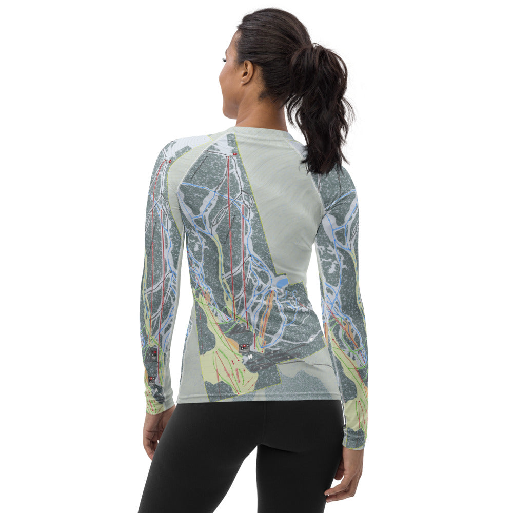 SnowBowl, Arizona Ski Trail Map Women's Base Layer Top - Powderaddicts