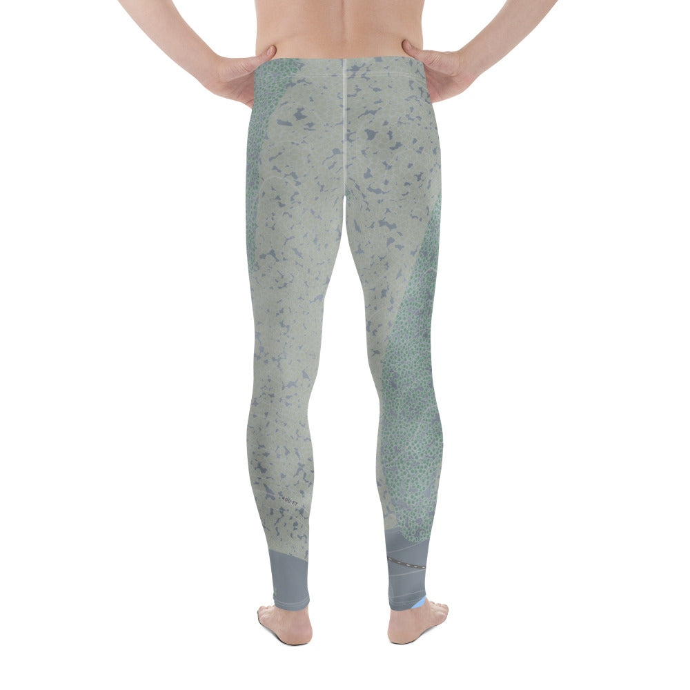 Spruce Mountain, Maine Ski Trail Map Men's Base Layer Bottom - Powderaddicts