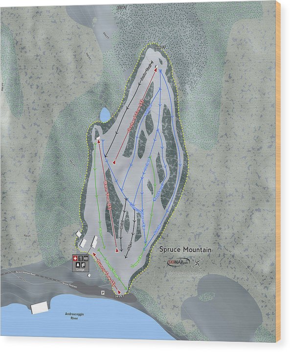 Powderaddicts Deer Valley Ski Resort Trail Map Hoodie, 2XL