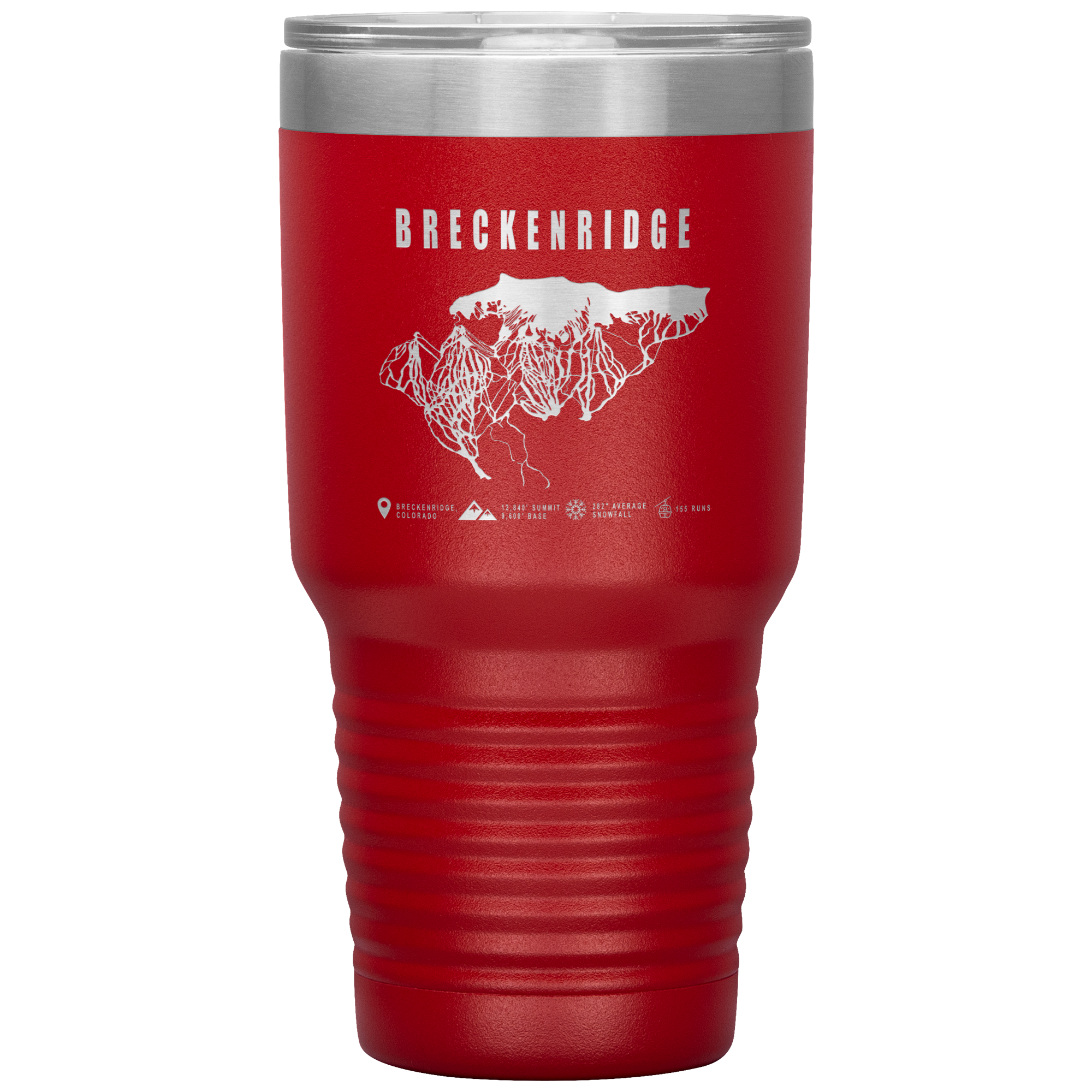 Breckenridge Colorado Ski Trail Map 30oz Tumbler - Powderaddicts