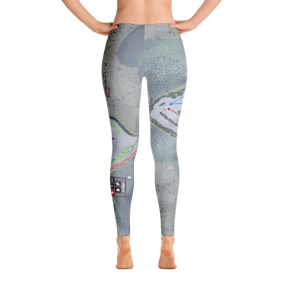 Sugarloaf, Maine Ski Trail Map Women's Base Layer Bottom - Powderaddicts