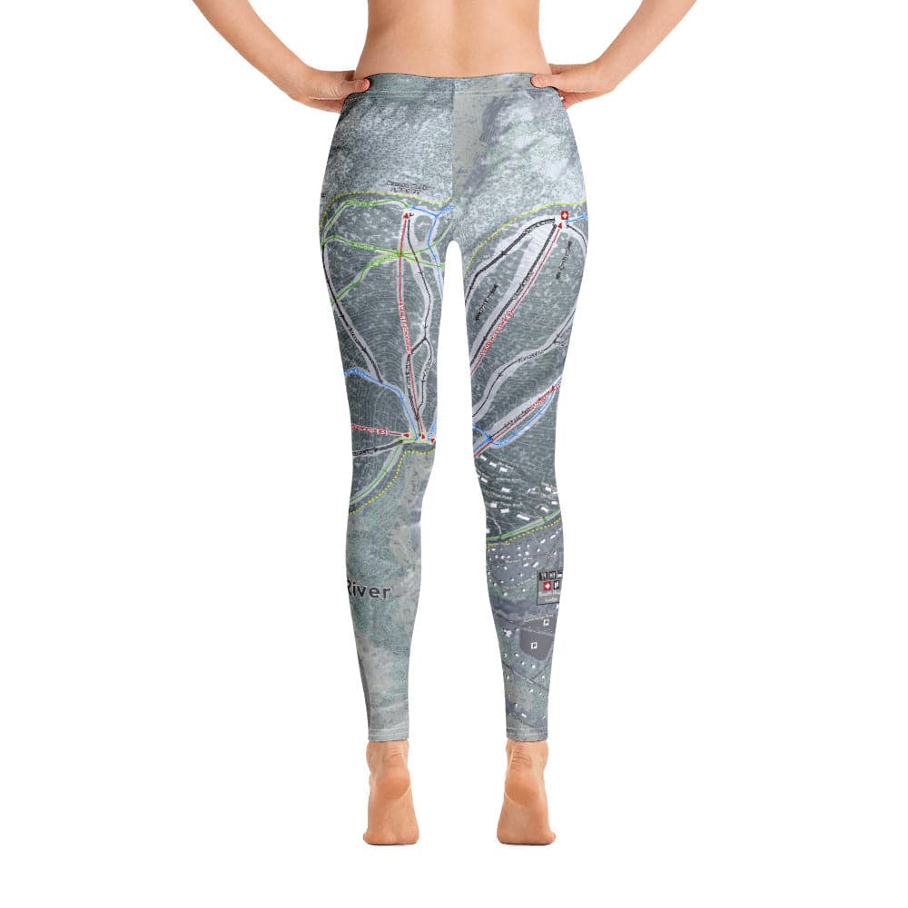 Sunday River, Maine Ski Trail Map Women's Base Layer Bottom - Powderaddicts