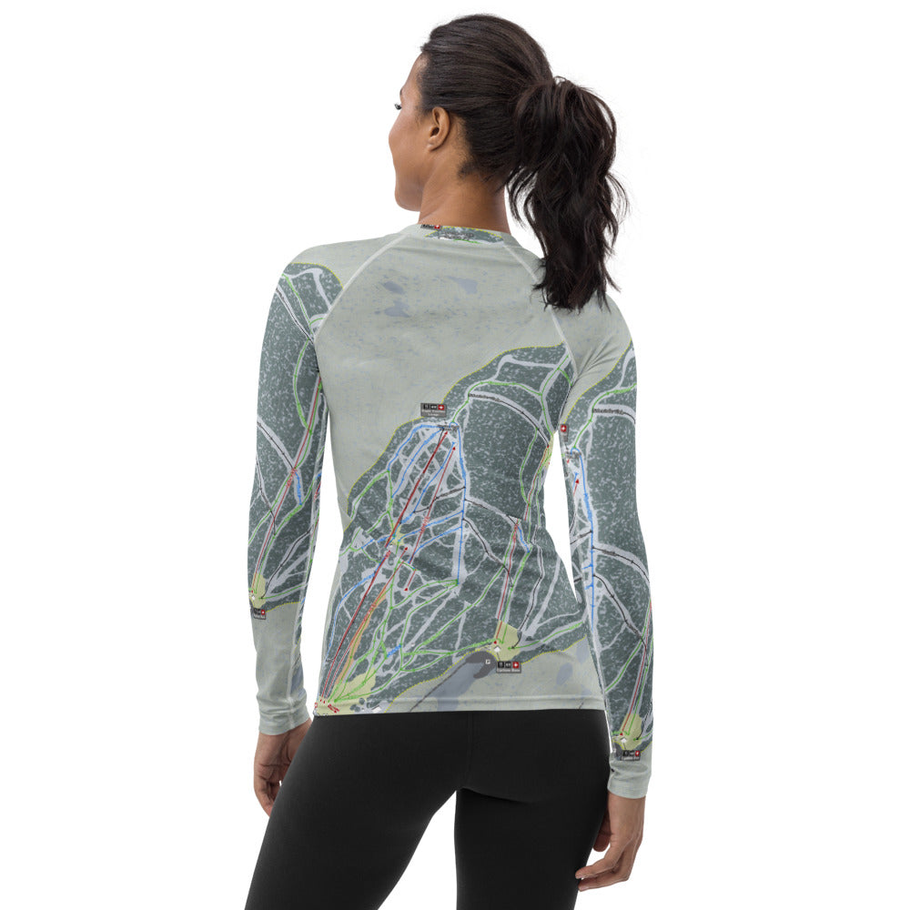 Sunrise Park, Arizona Ski Trail Map Women's Base Layer Top - Powderaddicts