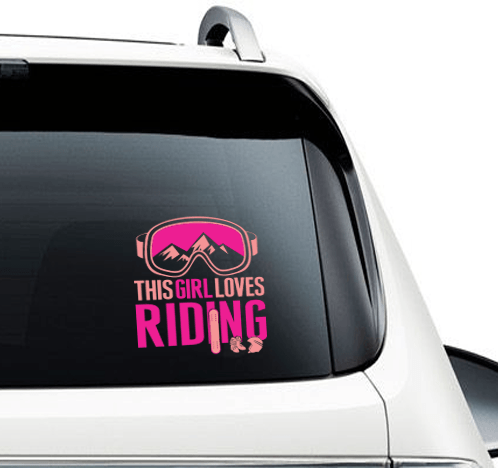 This Girl Love Riding Car Sticker - Powderaddicts