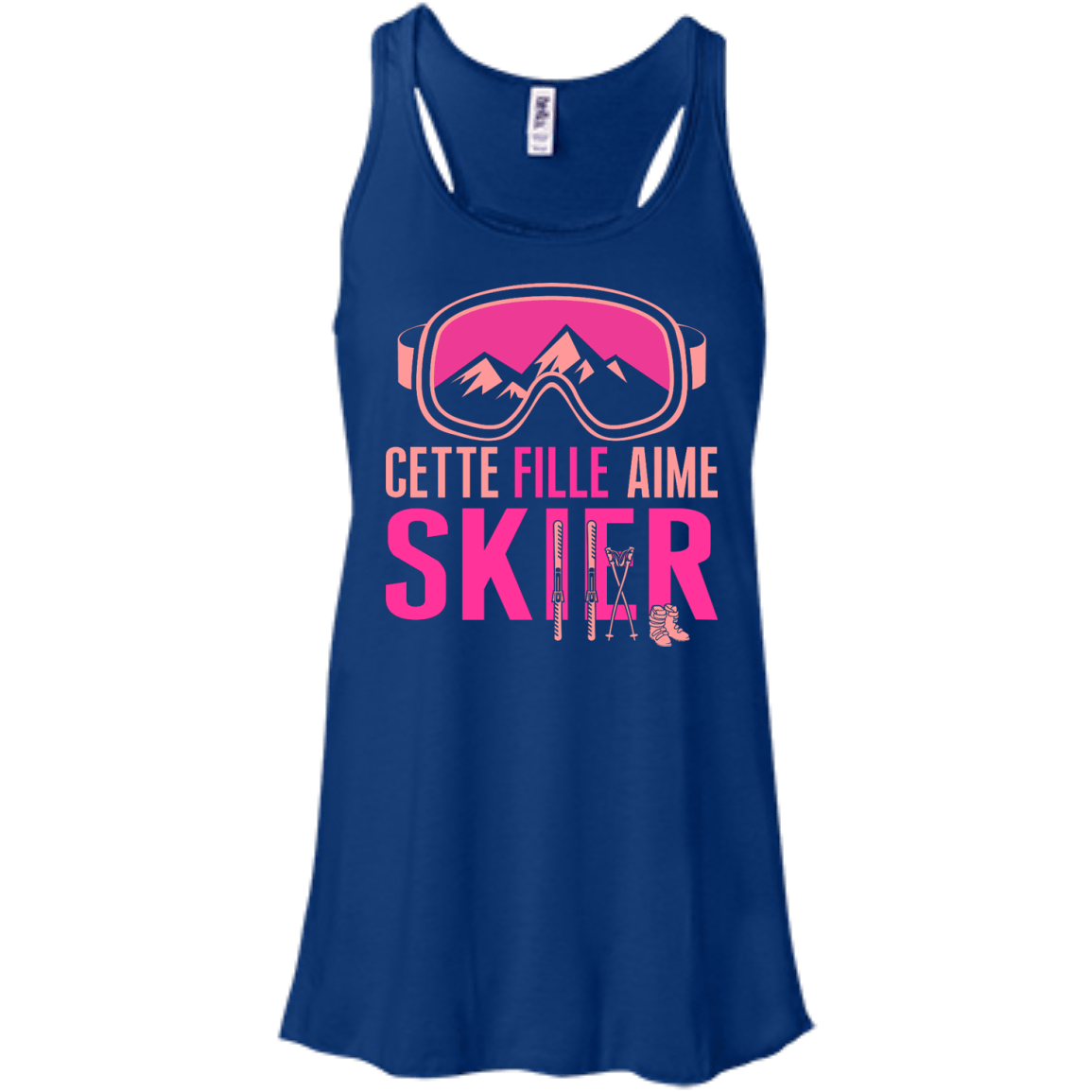 This Girl Loves Skiing - French Tank Tops - Powderaddicts