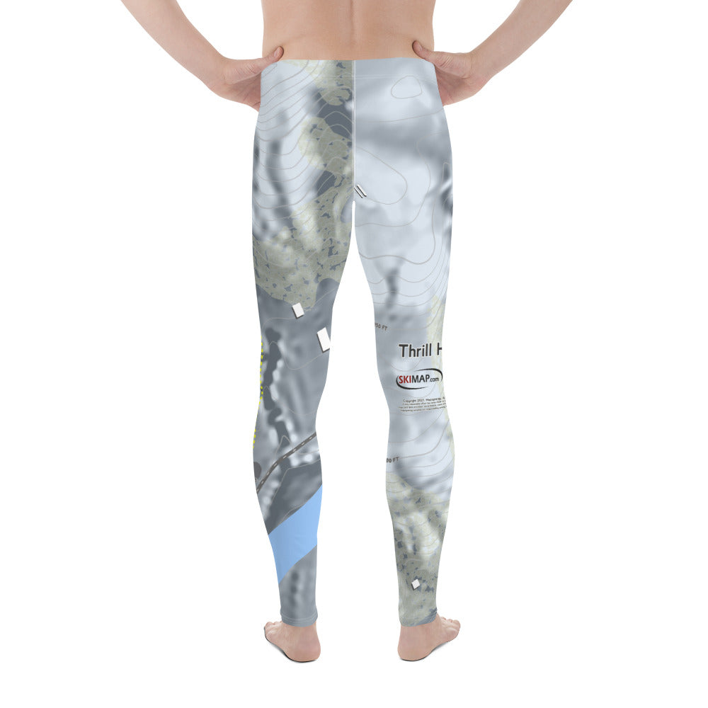 Thrill Hills, North Dakota Ski Trail Map Men's Base Layer Bottom - Powderaddicts