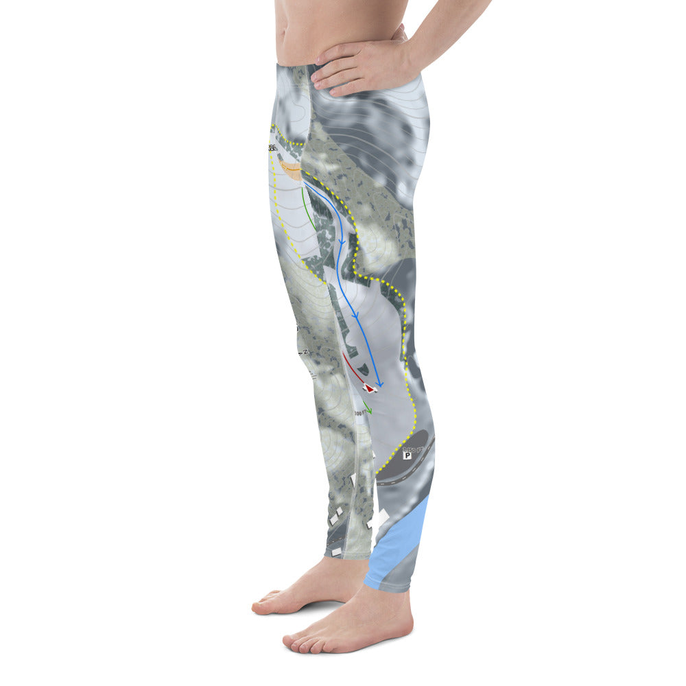 Thrill Hills, North Dakota Ski Trail Map Men's Base Layer Bottom - Powderaddicts