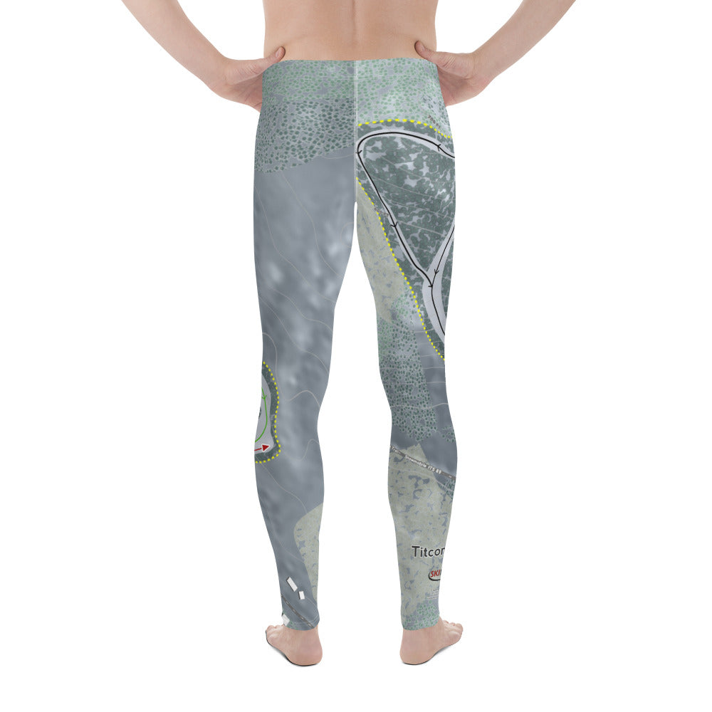 Titcomb Mountain, Maine Ski Trail Map Men's Base Layer Bottom - Powderaddicts