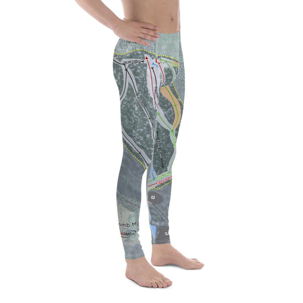 Titcomb Mountain, Maine Ski Trail Map Men's Base Layer Bottom - Powderaddicts