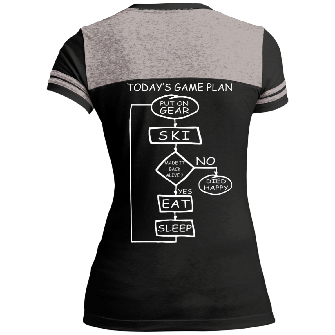 Today's Game Plan - Skiing Ladies Tees - Powderaddicts