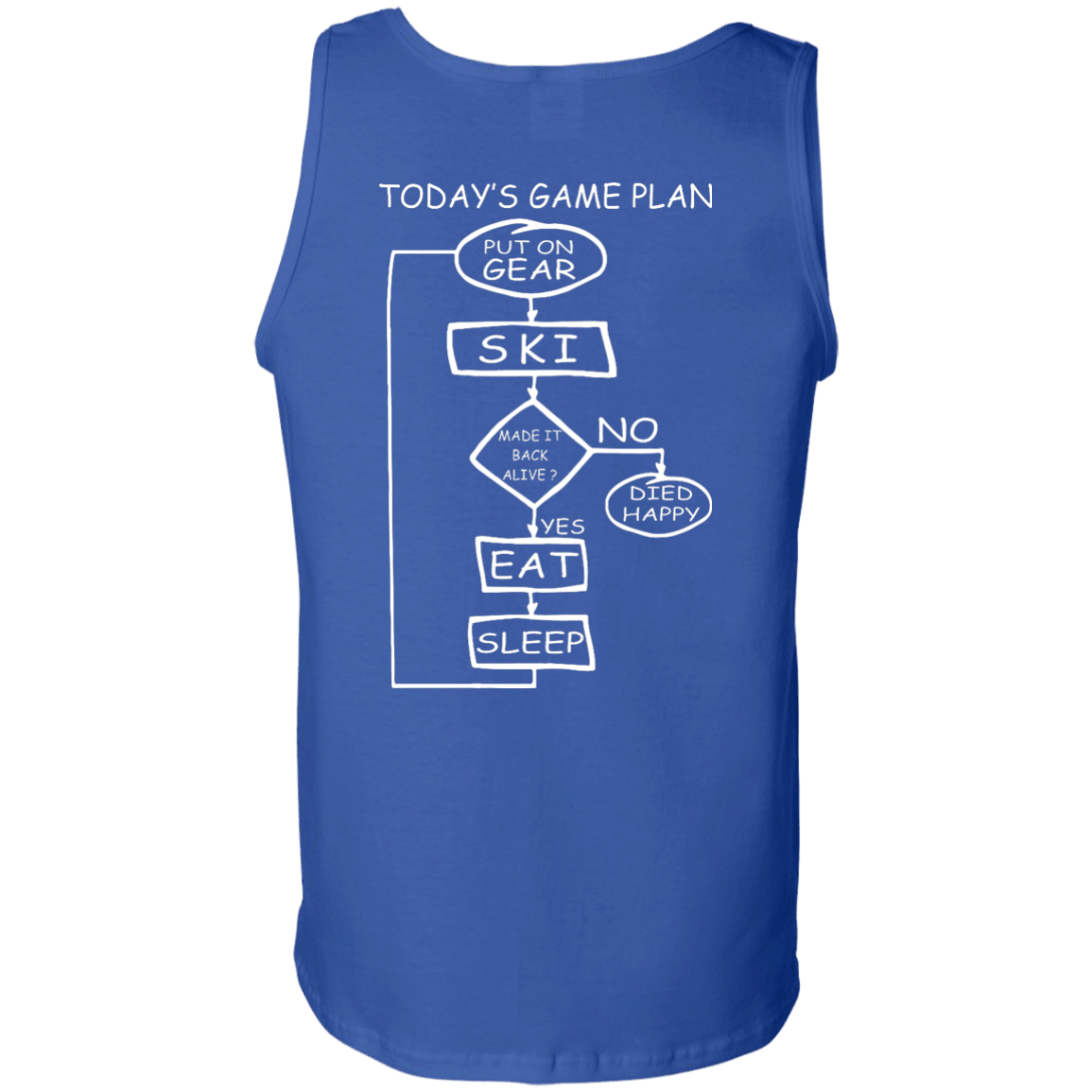 Today's Game Plan - Skiing Tank Tops - Powderaddicts