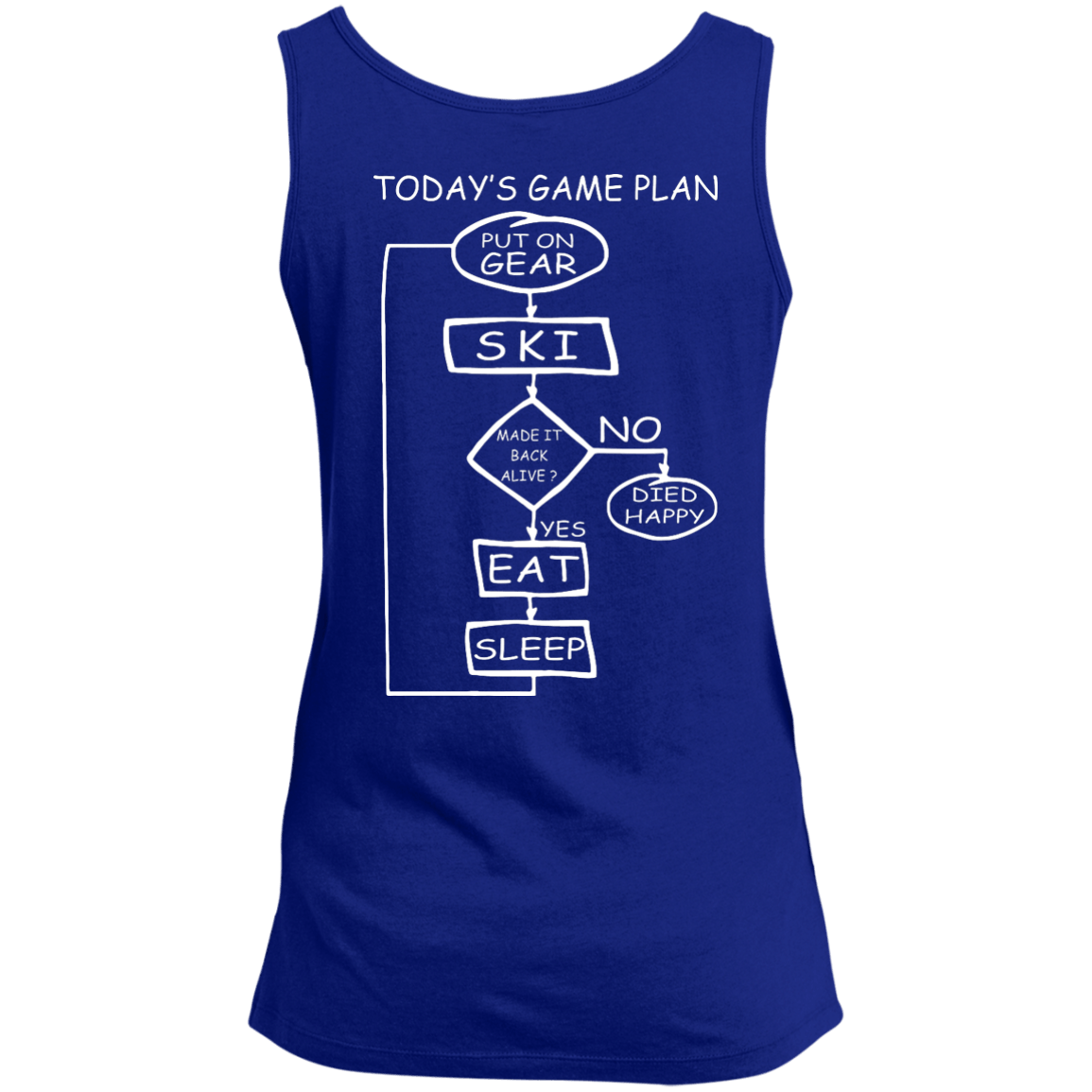 Today's Game Plan - Skiing Tank Tops - Powderaddicts