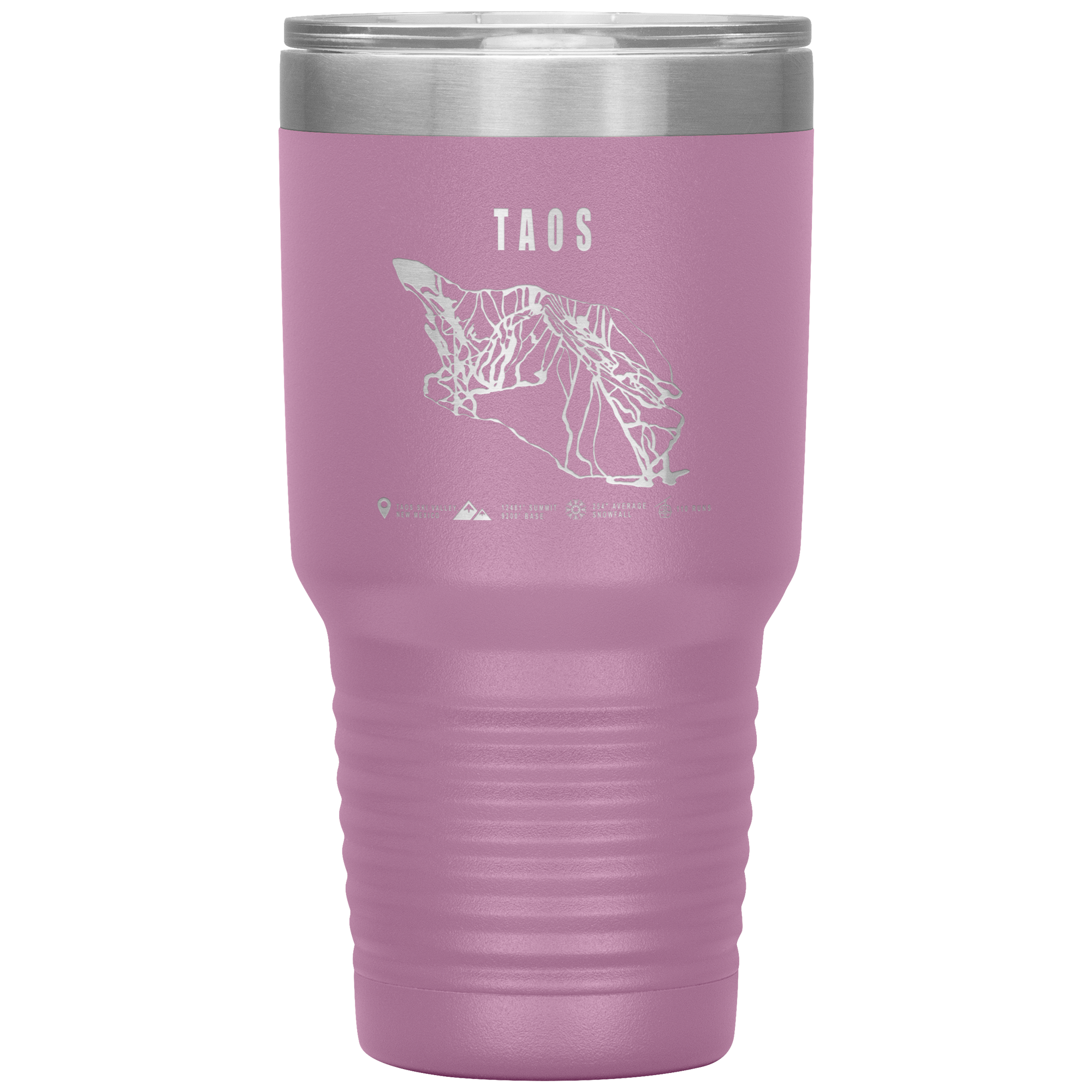 Taos, New Mexico Ski Trail Map 30oz Tumbler - Powderaddicts