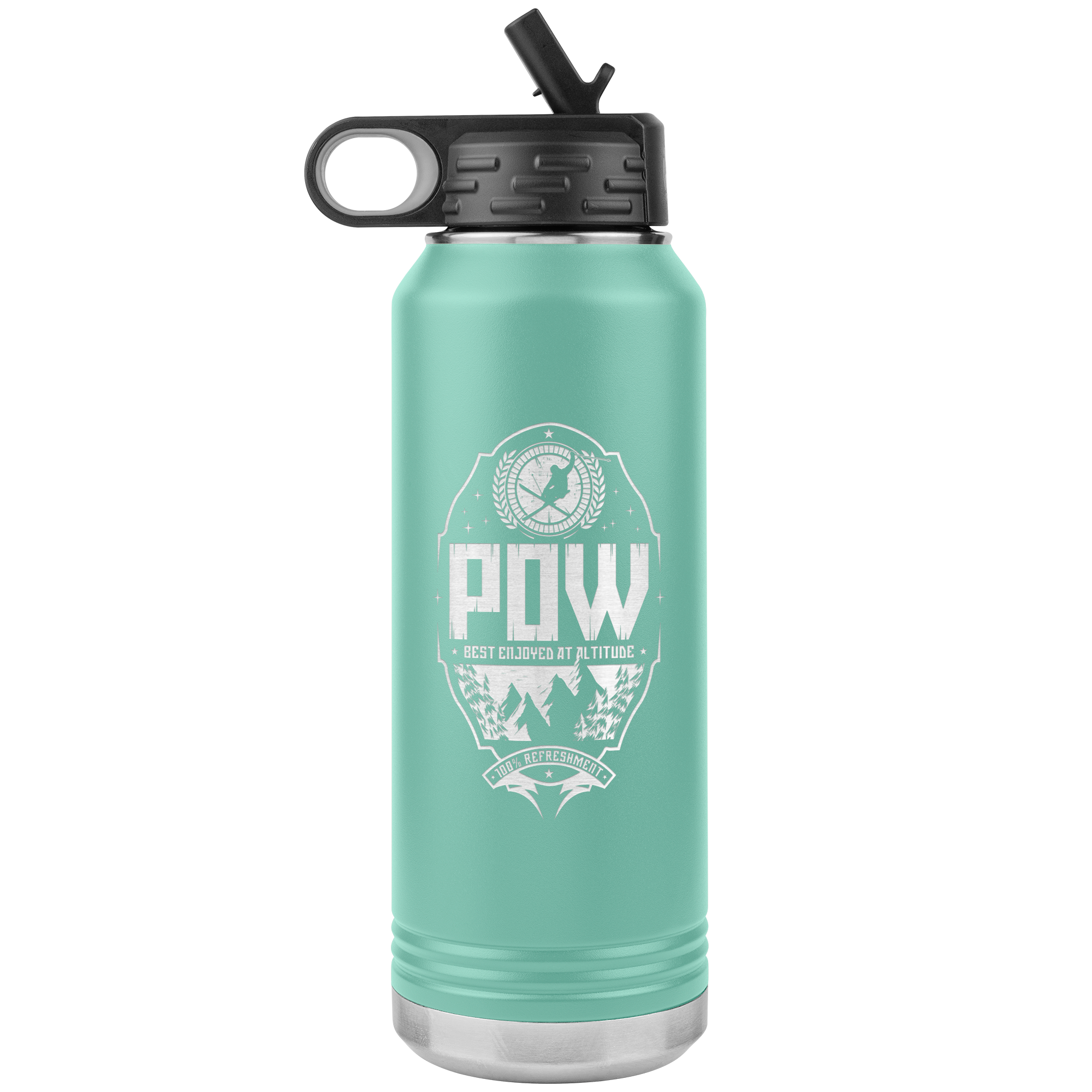 Pow Best Enjoyed At Altitude 32oz Water Bottle Tumbler - Powderaddicts