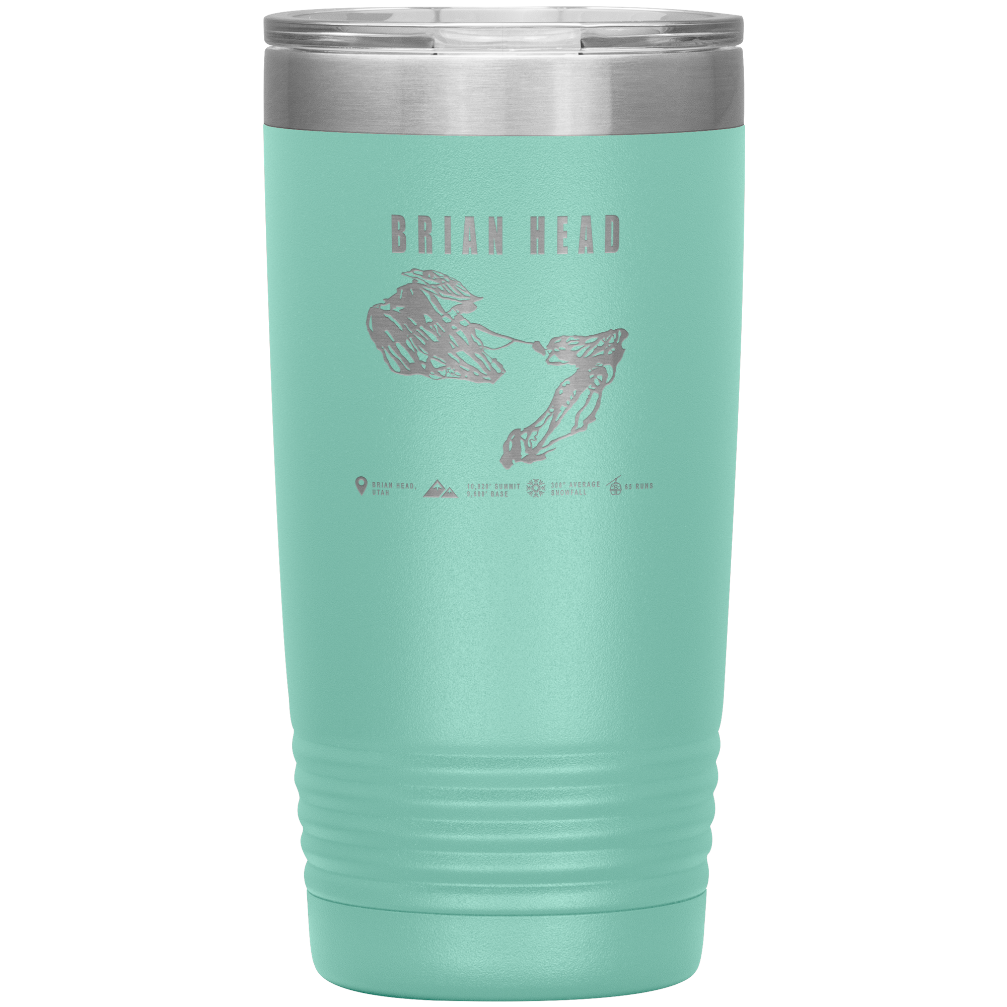 Brian Head,Utah Ski Trail Map 20oz Tumbler - Powderaddicts