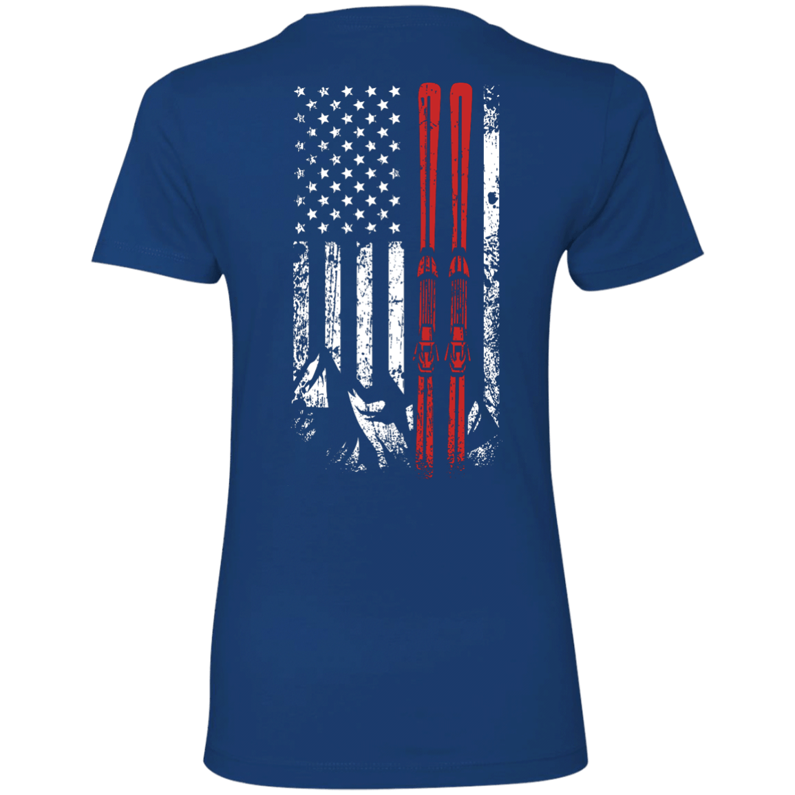 USA Ski Flag Ladies Tees - Powderaddicts