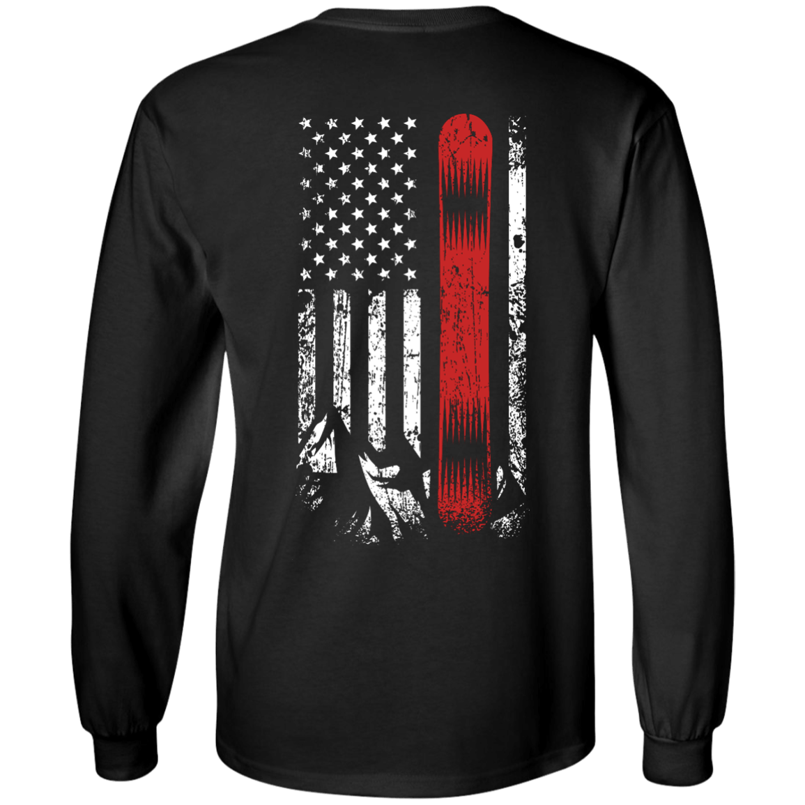 USA Snowboard Flag Long Sleeves - Powderaddicts