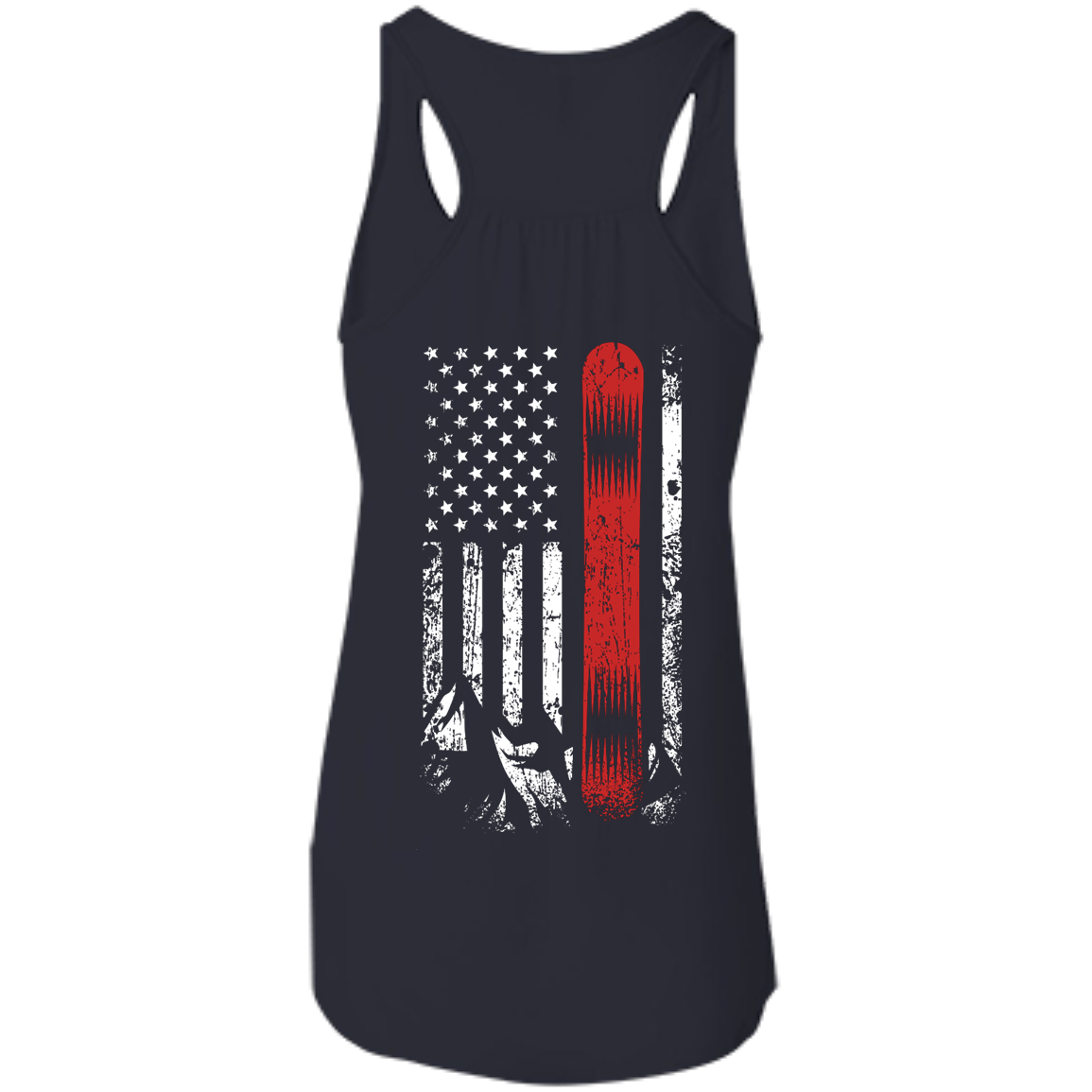 USA Snowboard Flag Tank Tops - Powderaddicts