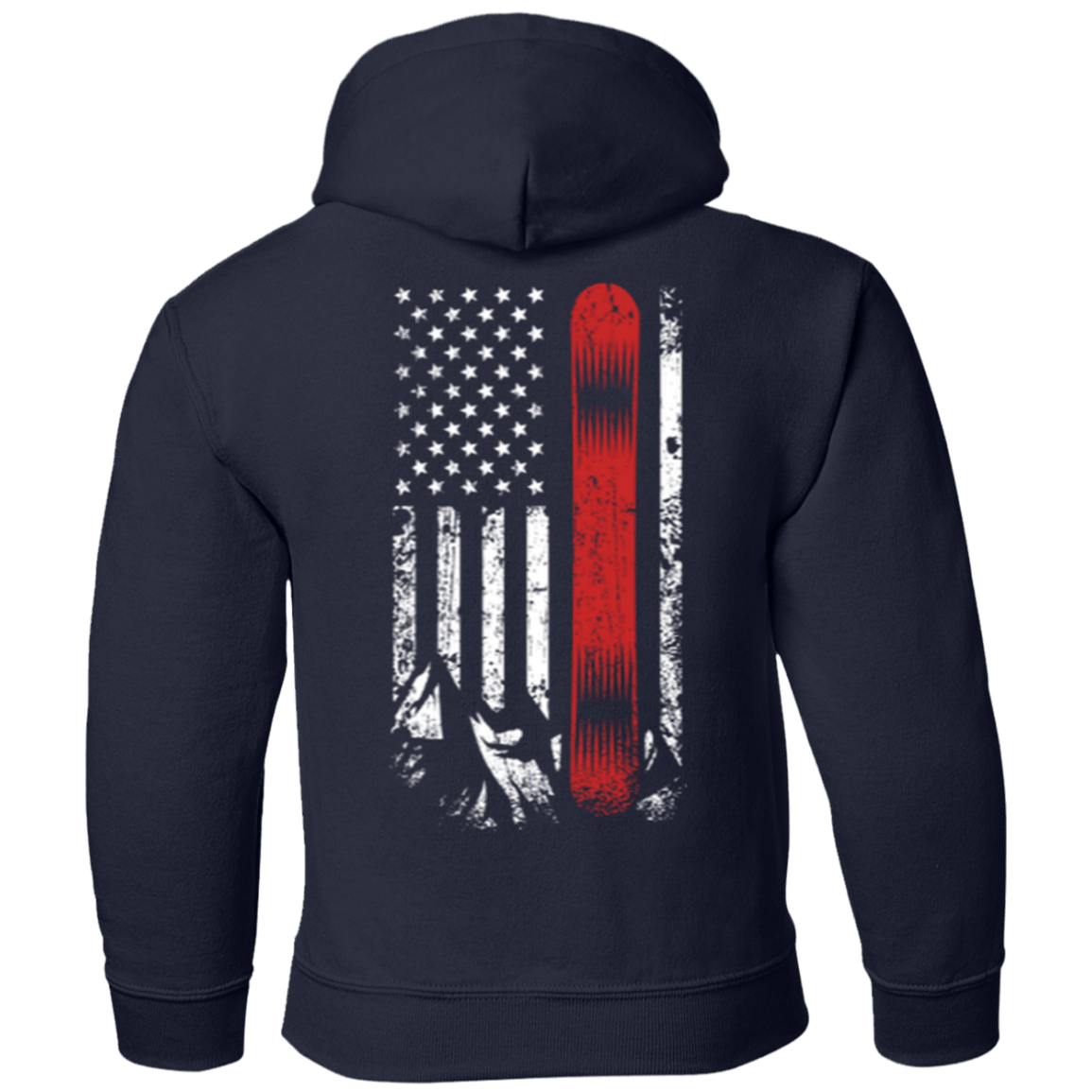 USA Snowboard Flag Youth Hoodies - Powderaddicts