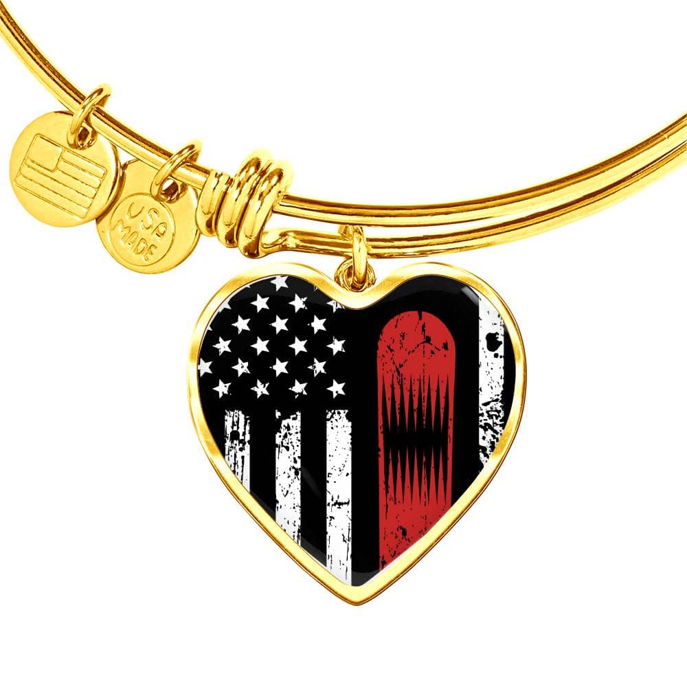 USA Snowboard Pendant Bangle - Powderaddicts