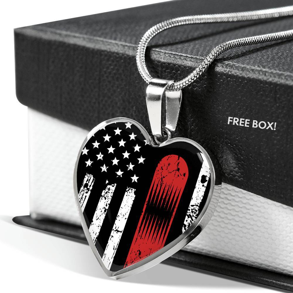 USA Snowboard Pendant Necklace - Powderaddicts