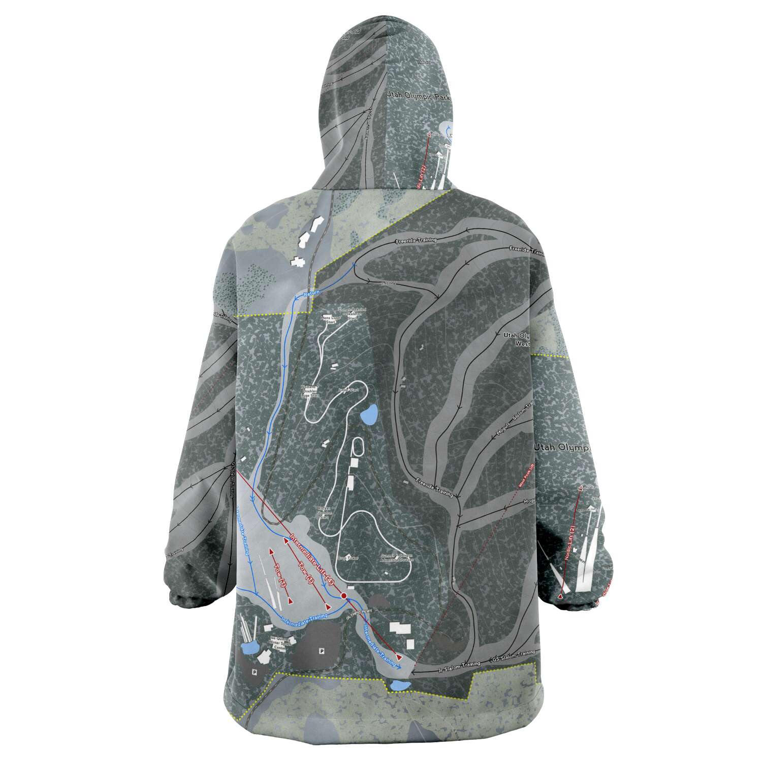 Utah Olympic Park, Utah Ski Trail Map Snuggie - Powderaddicts