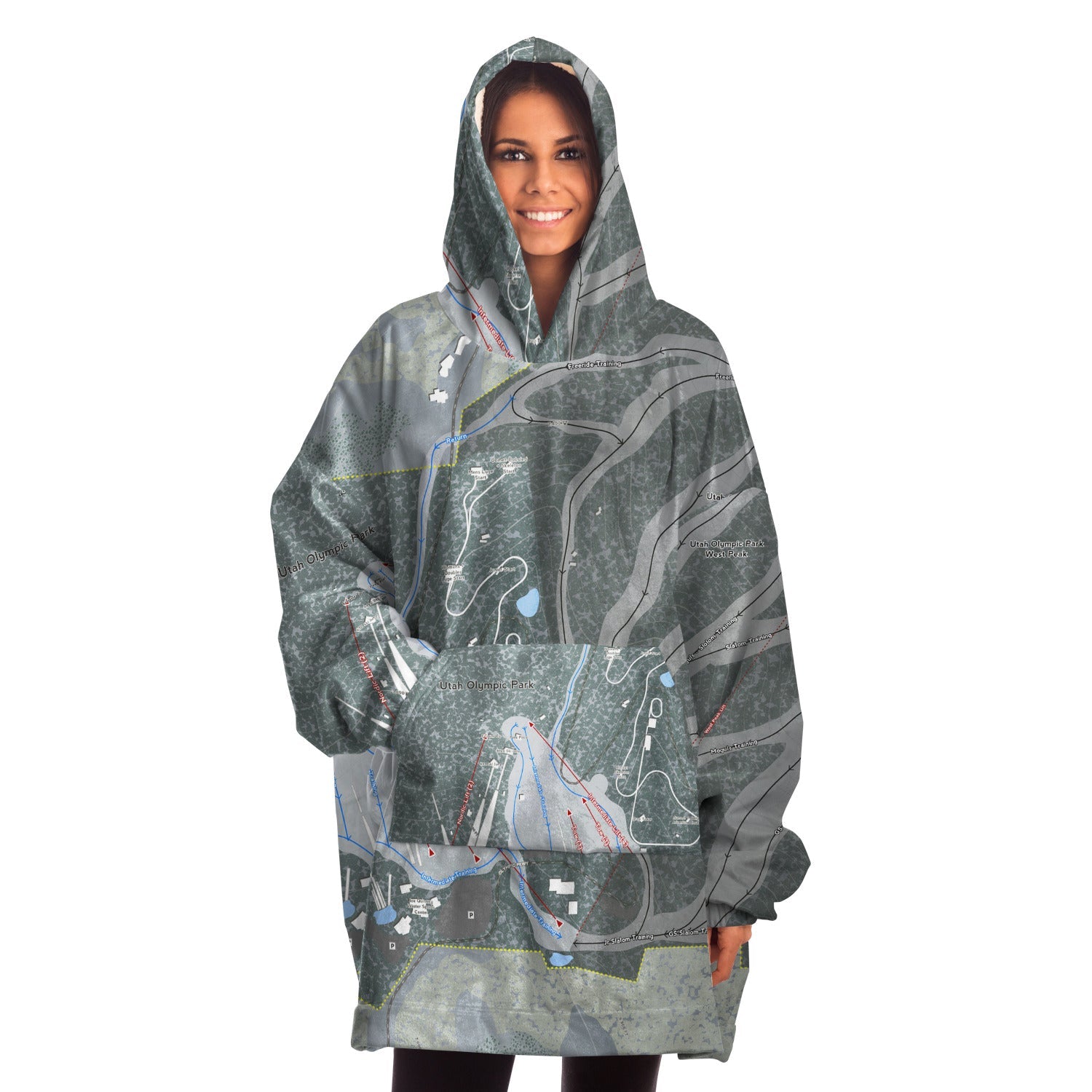 Utah Olympic Park, Utah Ski Trail Map Snuggie - Powderaddicts