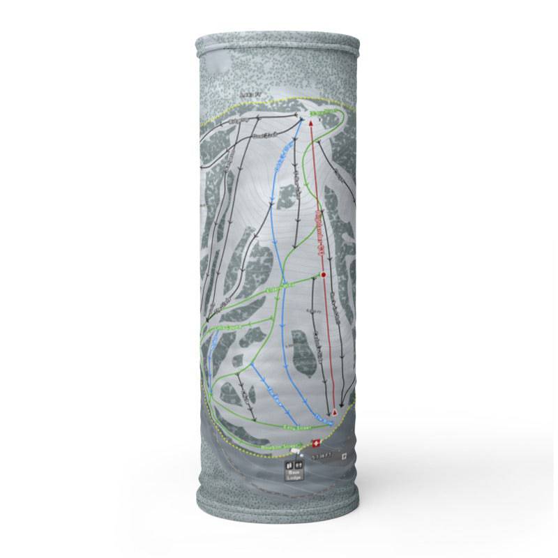 Warner Canyon, Oregon Ski Trail Map Printed Neck Gaiter - Powderaddicts