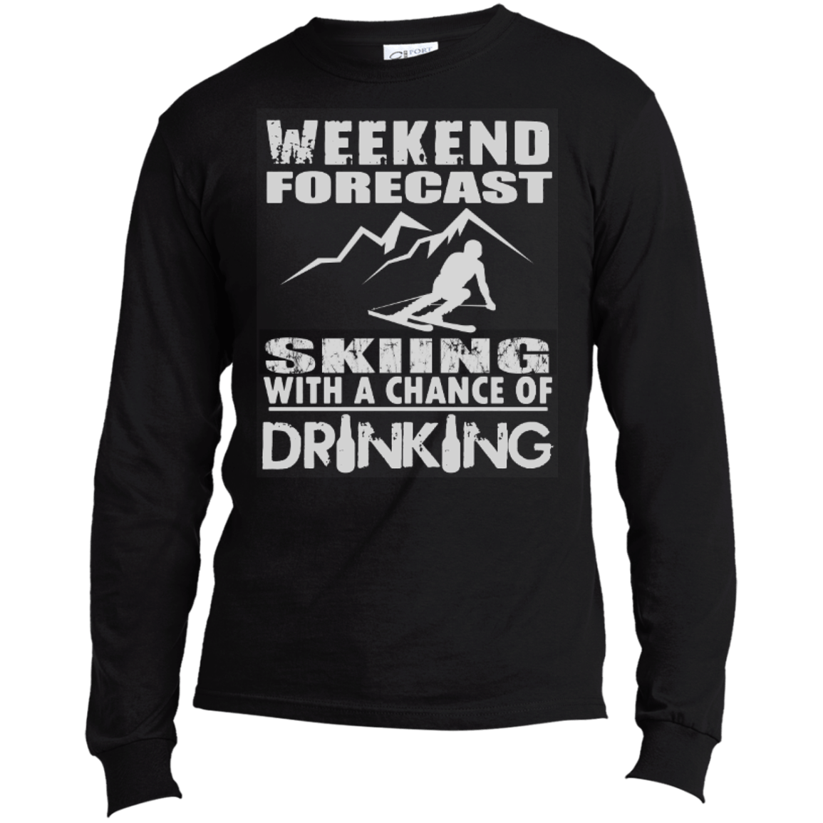 Weekend Forecast Skiing With A Chance of Drinking Long Sleeves - Powderaddicts