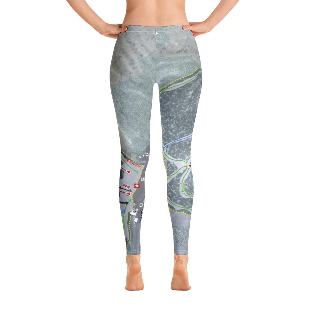 Whaleback Mountain, New Hampshire Ski Trail Map Women&#39;s Base Layer Bottom - Powderaddicts