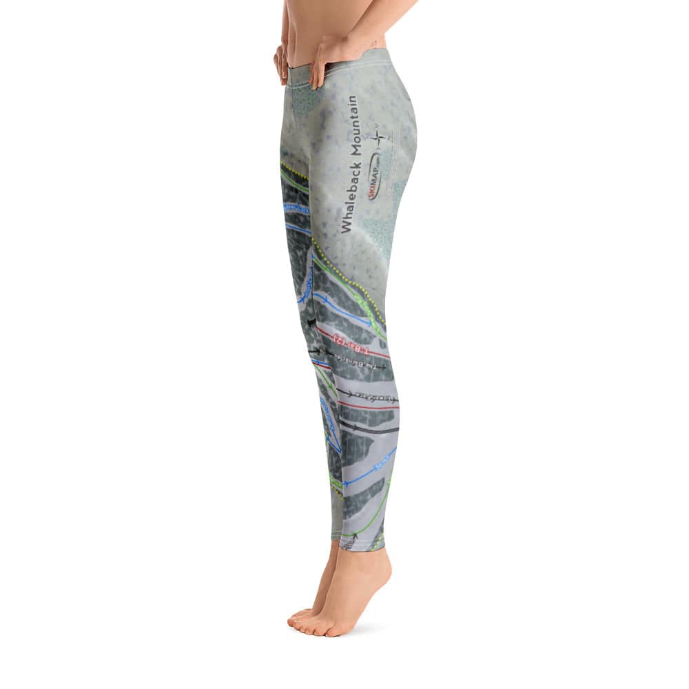 Whaleback Mountain, New Hampshire Ski Trail Map Women's Base Layer Bottom - Powderaddicts