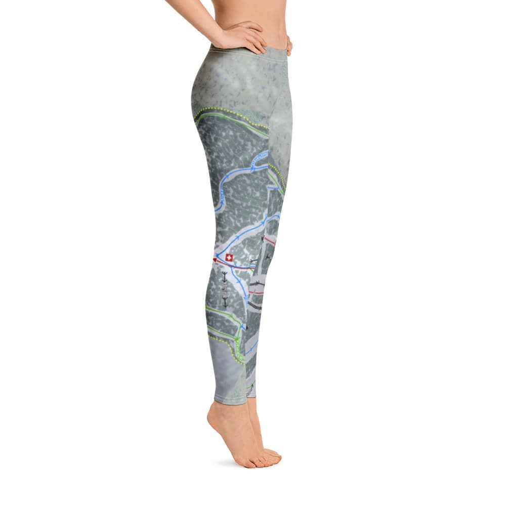 Whaleback Mountain, New Hampshire Ski Trail Map Women's Base Layer Bottom - Powderaddicts