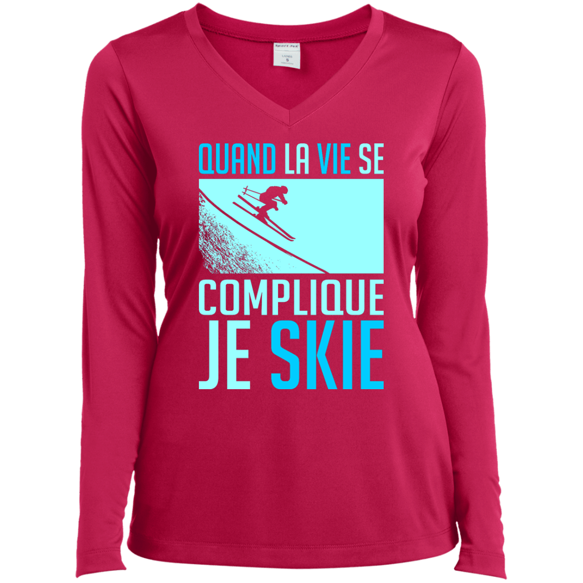 When Life Gets Complicated I Ski - French Long Sleeves - Powderaddicts