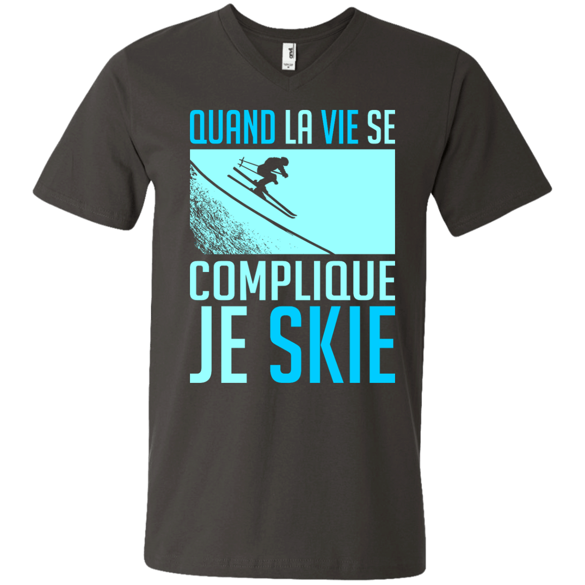 When Life Gets Complicated I Ski - French Tees - Powderaddicts